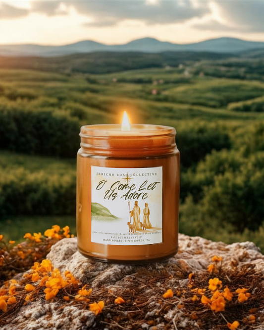 O Come Let Us Adore Soy Wax Candle