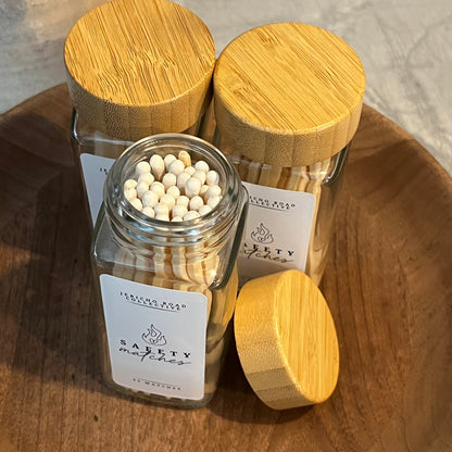 Safety Matches Glass Jar | Safety Matches, Match Striker, Match Holder, Classic Style Match, Match and Striker