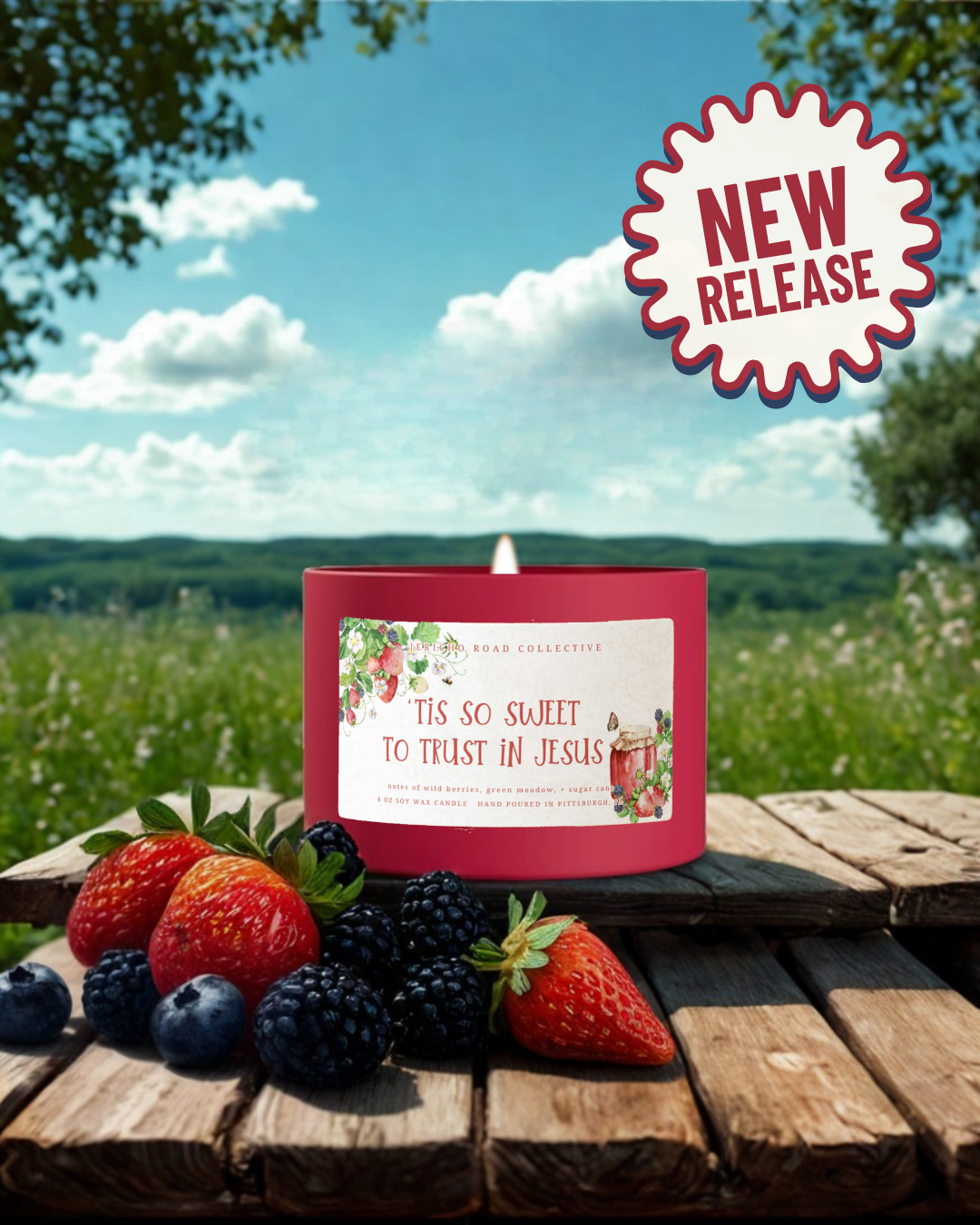 Tis' So Sweet To Trust In Jesus Soy Wax Candle